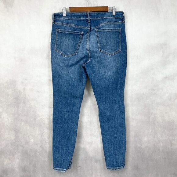 Old Navy Womens Jeans Size 12 Short High Rise Rockstar Super Skinny Distressed - Picture 3 of 11